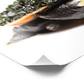 Roze, gedopte herderschildpad foto afdruk (Hoek)