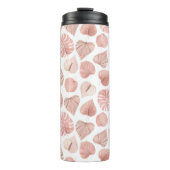 Roze gedroogde bladeren thermosbeker (Voorkant)