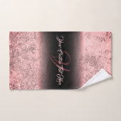 Roze gedrukte glinsterend effect Bling Glam Bad Handdoek (Handdoek)