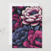 Roze gedurfde bloem bedankkaart (Achterkant)