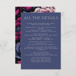 Roze gedurfde bloem informatiekaartje