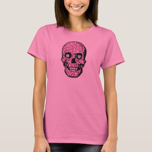 Roze "geef de Vloeit over" Pirate T-shirt (Voorkant)