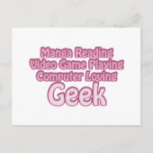 Roze Geek Briefkaart (Voorkant)