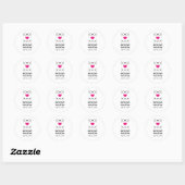 Roze Geeks Bril Save the Date Stickers (Vel)