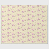 Roze geel Afstuderen voor haar middelbare school Cadeaupapier (Vlak)