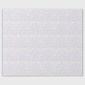 Roze Geel Aqua Regenbogen Sterren Cadeaupapier (Vlak)