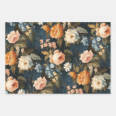 Roze Geel Blauw Bloemen Inpakpapier Vel (Voorkant 3)