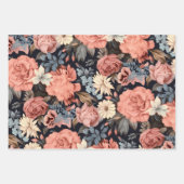 Roze Geel Blauw Bloemen Inpakpapier Vel (Voorkant 2)