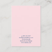  Roze Geel Blauw Bloemen Oorbel Display Visitekaartje (Achterkant)