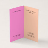 Roze Geel Blauw Elegant Moderne Monogram Sjabloon Visitekaartje (Binnen)