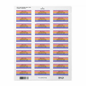 Roze Geel Blauw Gradiënt Etiket (Full Sheet)