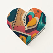 Roze, geel, blauw hart notitieboek (Achterkant)