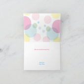 Roze Geel Blauw Klaar voor Pop Baby shower Bedankkaart (Binnen)