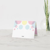 Roze Geel Blauw Klaar voor Pop Baby shower Bedankkaart (Achterkant)