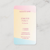 Roze Geel Blauw Modern Elegant Trend Kleuren Chic Visitekaartje (Achterkant)