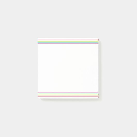 Roze Geel Blauw Paarse Groen Gestreept Trendy Post-it® Notes (Voorkant)