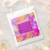 Roze & geel  Bloemen Bedankzakje (Geknipt)