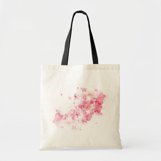 Roze Geel Bloemen Bloemen Patronen Abstracte kunst Tote Bag (Voorkant)