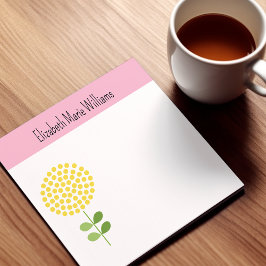Roze Geel Bloemen Gepersonaliseerd Post-it® Notes