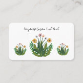 Roze Geel Bloemen Waterverf Custom Visitekaartje (Voorkant)