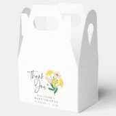 roze geel bloemige aangepaste Baby dank u Bedankdoosjes (Geopend)