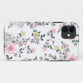 Roze geel bloemmotief Case-Mate iPhone case (Achterkant (horizontaal))