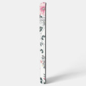 Roze geel bloemmotief samsung galaxy hoesje (Linkerkant)