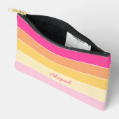 roze geel Custom Summer Color Block Stripes Etui (Open)