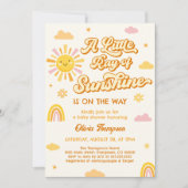 Roze geel Een beetje straal van Sunshine Baby show Kaart (Voorkant)