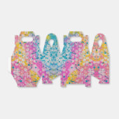 Roze, geel en blauw abstract ontwerp bedankdoosjes (Uitgevouwen)