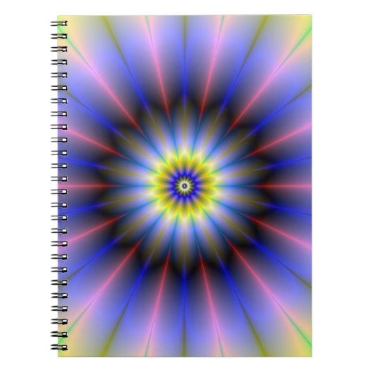 Roze geel en blauw Notitieboek (Voorkant)