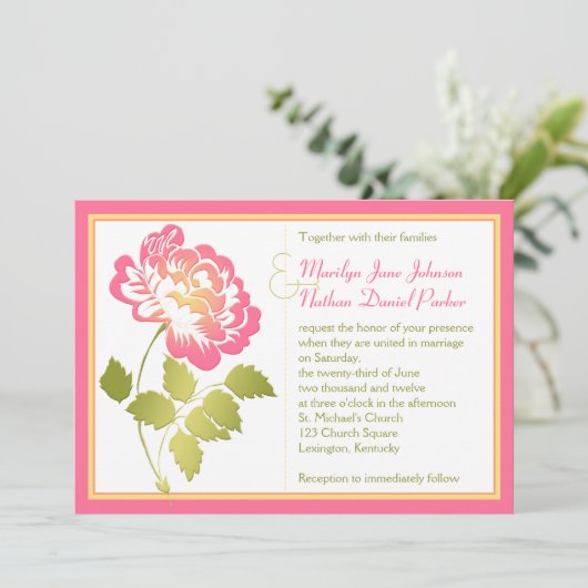 Roze, Geel en de Groene Uitnodiging van het Wedden (Staand voorkant)