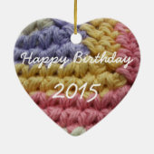 Roze, Geel, en de Titels van het Gehaakte van de L Keramisch Ornament (Achterkant)