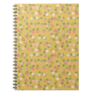 roze geel en groen polka polka-stippen notitieboek