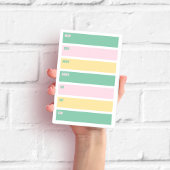 Roze, Geel en Groen Weekly Planner Sticky Notes
