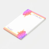 Roze geel en paars post-it® notes (Schuin)