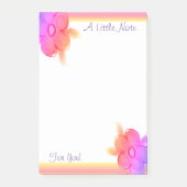 Roze geel en paars post-it® notes (Voorkant)