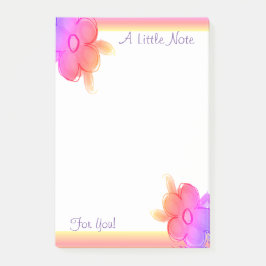 Roze geel en paars post-it® notes