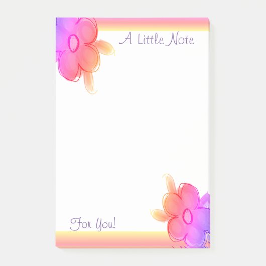 Roze geel en paars post-it® notes (Voorkant)