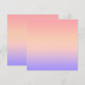 Roze geel en paarse gradiënt bedankkaart (Voorkant / Achterkant)