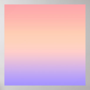 Roze geel en paarse gradiënt poster