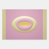 Roze geel en roomnotenvormig ontwerp inpakpapier vel (Voorkant 3)