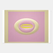 Roze geel en roomnotenvormig ontwerp inpakpapier vel (Voorkant)