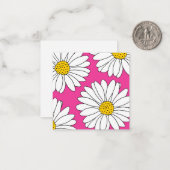 Roze geel en witte dagen notitiekaartje (Voorkant / Achterkant in situ)