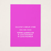 Roze geel Florence Logo display Visitekaartje (Achterkant)