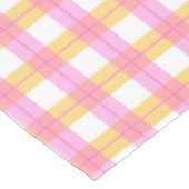 Roze & geel geruite patroon tafelkleed (Gekanteld)