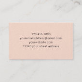 Roze Geel Goud Elegant Interior Designer Visitekaartje (Achterkant)