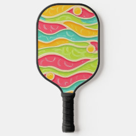 ROZE GEEL GROEN BLAUW ZOMER GOLVEN PICKLEBALL PADDLE