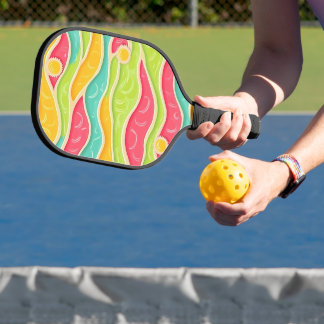 ROZE GEEL GROEN BLAUW ZOMER GOLVEN PICKLEBALL PADDLE