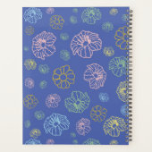Roze, Geel, Groen, Blauwe Bloemen_ Bloemenpatroon Planner (Achterkant)